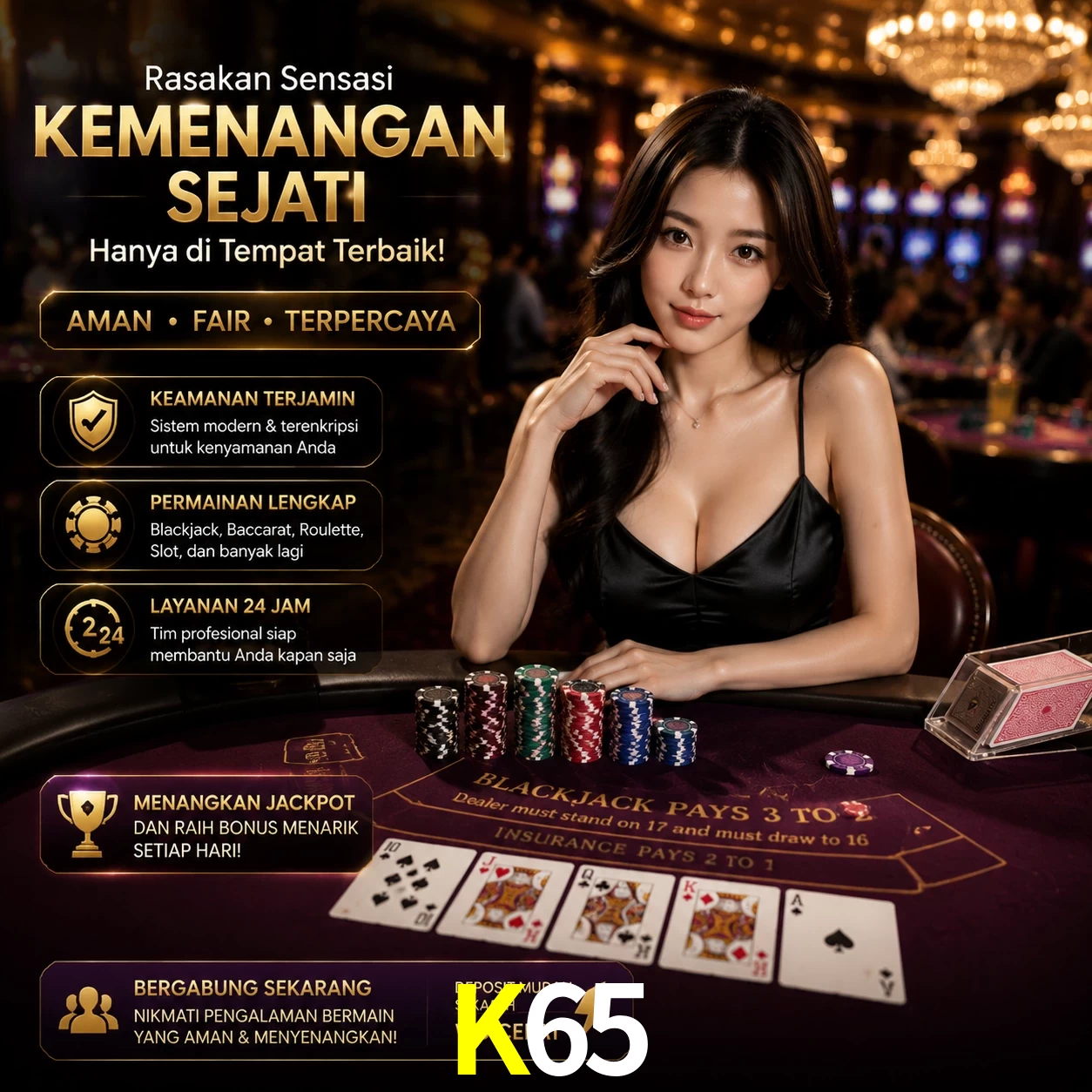 Bônus exclusivos membros VIP K65